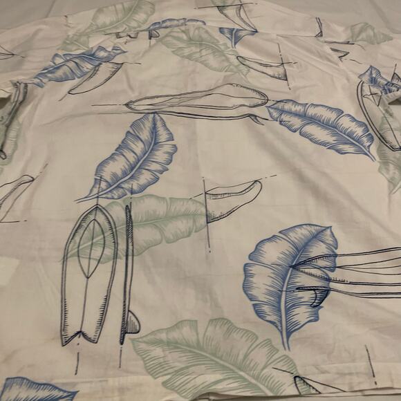 Waterman Quicksilver Short Sleeves Button Down shirt Nautical Ocean Surf XL - Picture 8 of 12